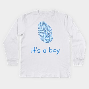 proud new mom,dad its a boy shirt "  Its A Boy Pregnancy  " Neowestvale, little one,newborn ( mom to be gift ) mother of boy, ( dad to be gift ) Kids Long Sleeve T-Shirt